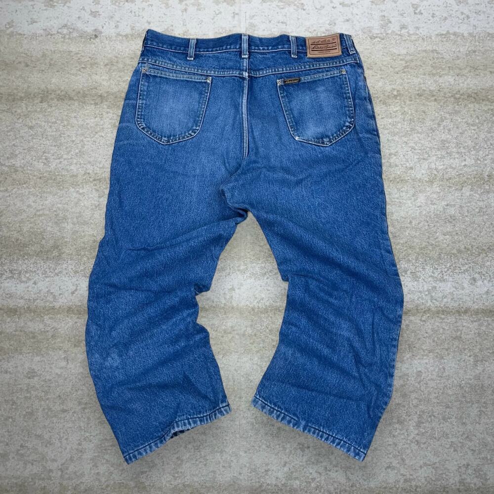 Vintage 90s Eddie Bauer Jeans 40x28 Regular Straight Leg Fit Dark Wash